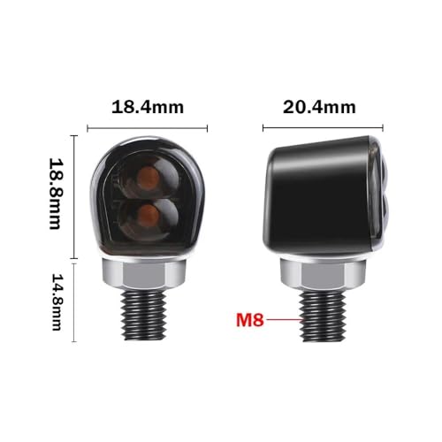 Clignotant à led pour moto feu arrière de freinage custom bobber