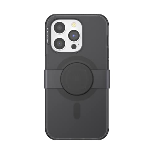 Image of PopSockets iPhone 14 Pro Phone Case with MagSafe- Transluscent Black