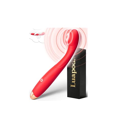 Luapoda G-Spot Vibrator Women Sex Toys, 90° Bendable Silent Powerful Wand Vibrators with 10 Vibrating Modes Adult Sex Toy, Finger Slim Bullet Vibabrator for Couples Clitoral Anal Precision Stimulation