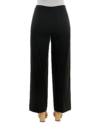 Zac & Rachel Women's Pull on Millennium Wide Leg Pant W/Hardware Waist Tabs4