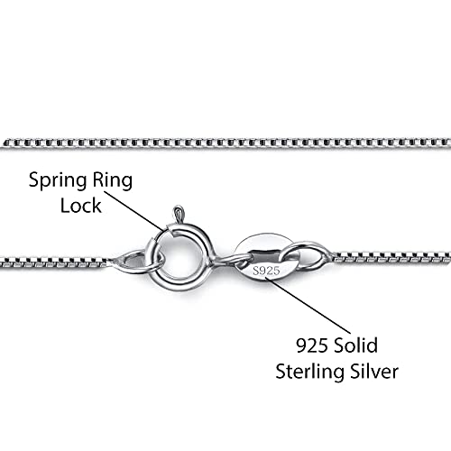Savlano 925 Sterling Silver Solid 2.5MM Box Chain Necklace For Women & Men - Made in Italy Comes With a Gift Box2