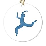 DIGIBUDDHA Boy Dancer Ornament Gift Boy Ballet Dancer Ornament Porcelain Ornament, 3' Flat Circle...