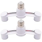Prolunga per portalampada, sdoppiatore per portalampada da 2 pezzi, prolunga per base E27 design 2 in 1, ideale per lampadine a LED