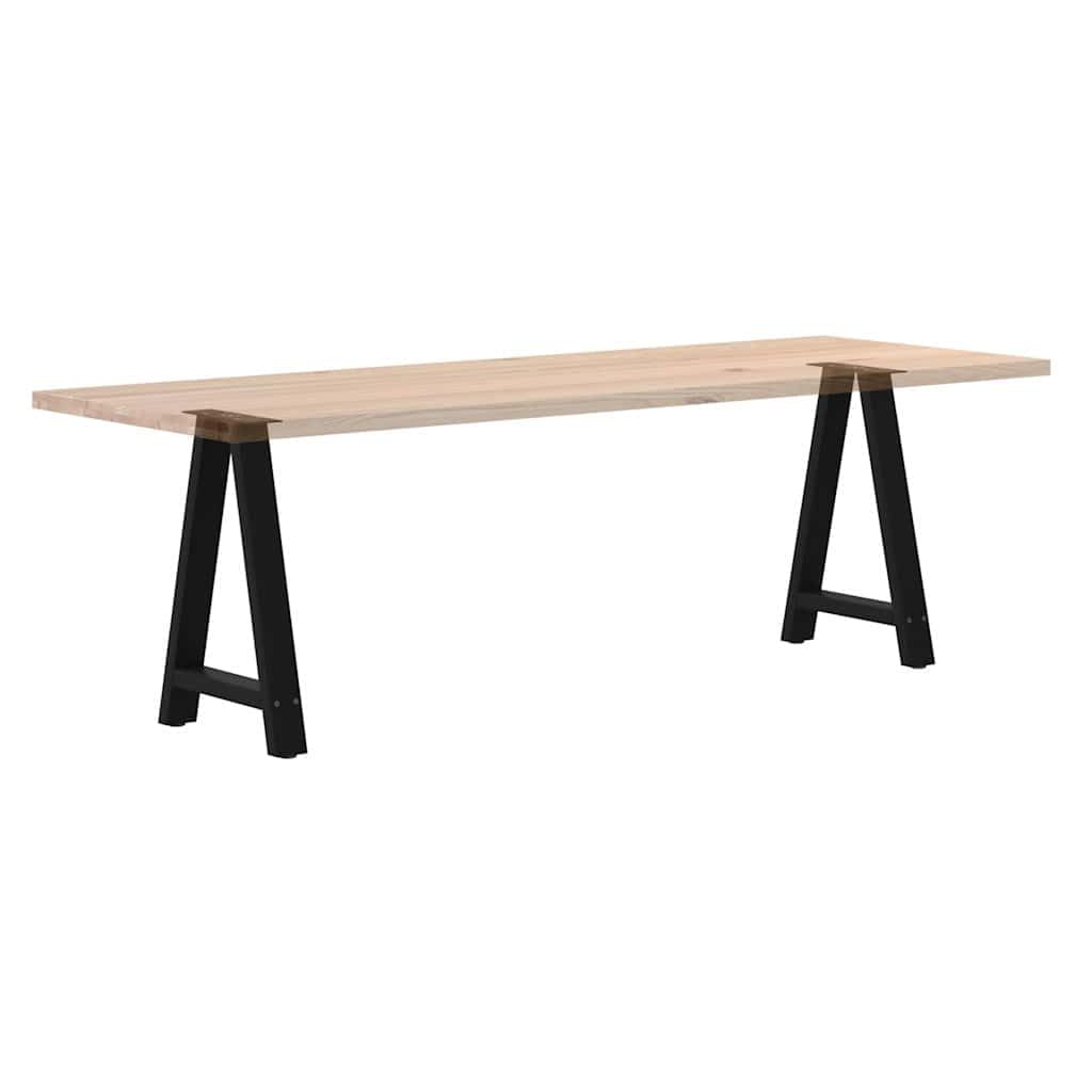 Patas de mesa de comedor en forma de A, 2 unidades, acero con recubrimiento en polvo, 50 x 72 – 73 cm, altura regulable, con protectores de suelo antideslizantes, para manualidades, mesa de