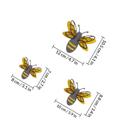 Vinilos decorativos 3D abejas removibles Veemoon, set de 12 miniatura 2