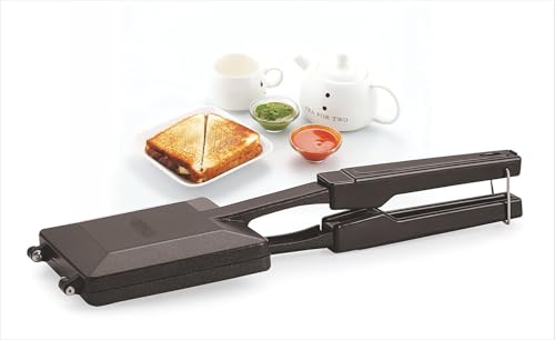 Image of Home & Kithcen - 2 Cuts Gas Sandwich Toaster Make in oil use (Black)