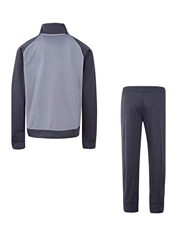 Image of Nike Boy`s Futura Tricot Jacket and Pants 2 Piece Set (Dark Grey(86E132-G1A) /Red, 5)
