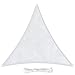 Toldo premium triangular 3x3x3m blanco incl. cuerdas de sujeción de HDPE resistente a la intemperie | Protección solar, sombra, jardín, balcón, camping terraza Protección UV, protección meteorológica