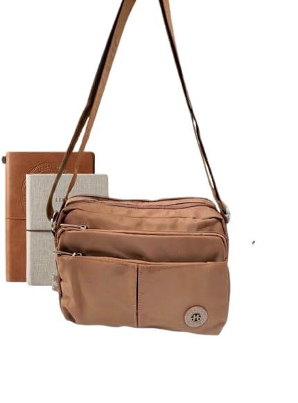 Side Sling Bag, Stylish Black Crossbody Bag with Adjustable Strap Multiple Compartments Lightweight Matty Fabric Office Travel Casual Shoulder Bag-image-15