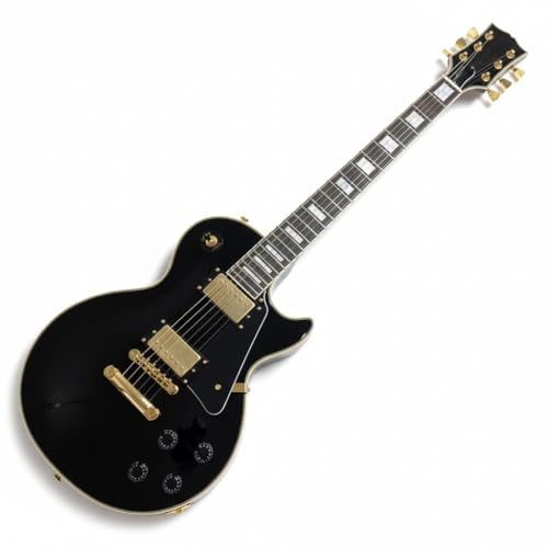 Guitare électrique à pan coupé noire pour la scène et le studio