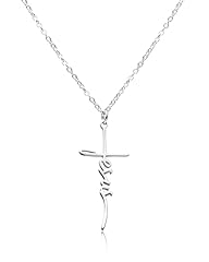 5.Jeuse Letter Cross Necklace