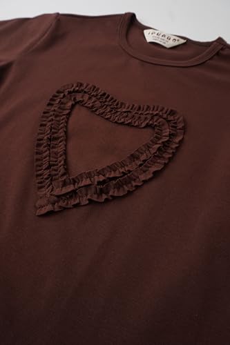 Girls Heart-shaped Short Sleeve T-Shirt4