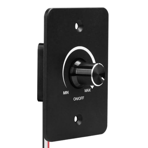 Tiardey 12V Dimmer Switch 0%-100% Dimming Metal Aluminum PWM Dimmer for Campervan Car Boat Truck Trailer and Caravans No Noise No Flicker Rotary Knob Control