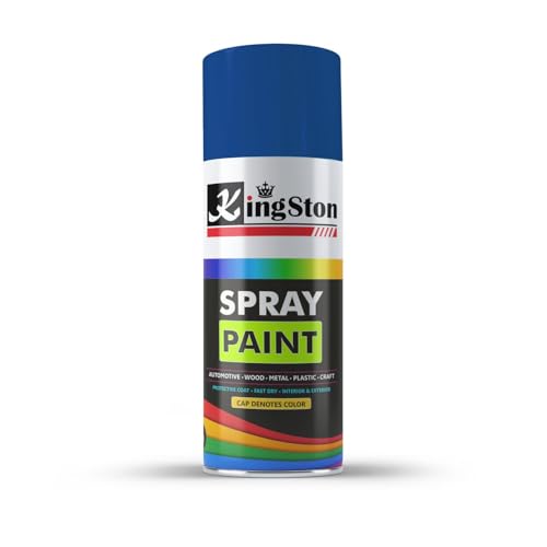 Image of Kingston Acrylic Spray Paint for Metal, Wood, Wall & Plastic, Multi-Surface DIY Paint, Quick Dry, Smooth Finish, 400ml Can, Isuzu Blue, 1 Pc