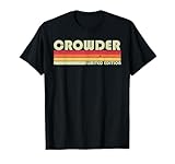 CROWDER Surname Funny Retro Vintage 80s 90s Birthday Reunion T-Shirt