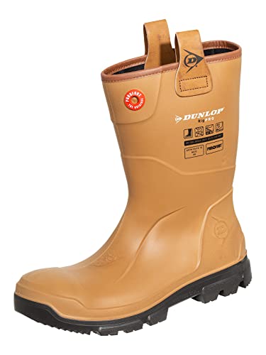 DUNLOP Purofort Rigpro Mens Safety Boots Brown 10 UK