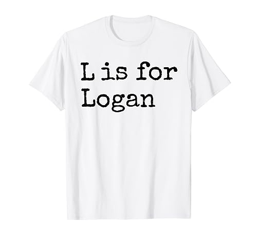 La L personalizada es para Logan Name Student Kindergarten Camiseta
