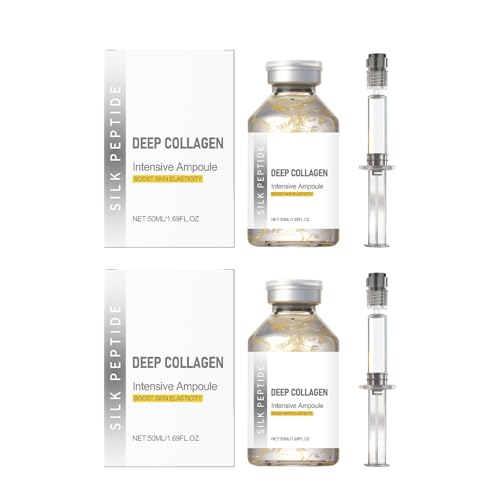 Ampoule liftante intensive aux peptides de soie et au collagène - Sérum visage anti-âge coréen pour raffermir, tonifier et hydrater intensément, et illuminer le teint (2)