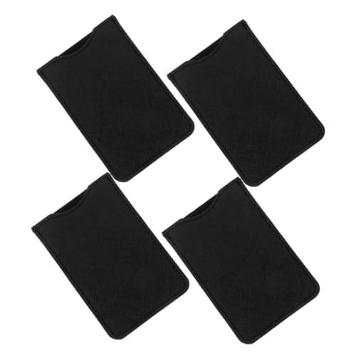 NOLITOY Beard Comb Pouch Hair Comb Case Lash Tweezer Sleeve for Stylists Pu Leather Black