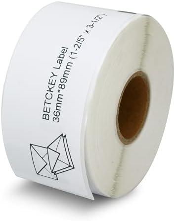 BETCKEY - Compatible with Dymo 30321 (1-4/10" x 3-1/2", Removable) Large Address Labels, Compatible for Dymo LabelWriter Thermal 450, 4XL & Zebra Desktop Printers [1 Roll, 260 Labels, Removable]