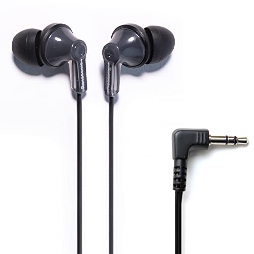 Panasonic ErgoFit Fones de ouvido intra-auriculares RP-HJE120K Som dinâmico cristalino nítido, ergonômico Comfort-Fit, 9 mm, preto