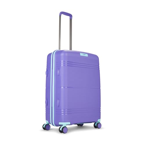 Image of Skybags Paratrip Medium Size Hard Luggage (67 cm) | Polypropylene Luggage Trolley with 8 Spinner Wheels| Purple Oppulence | Unisex