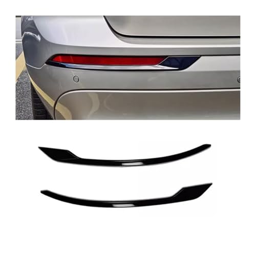車フロントリアバンパーフォグライトランプカバートリムブラックデコレーションステッカーフレームボルボXC60 2018 2019 2020 2021 2022 2023に適合(Rear 1 Pair)