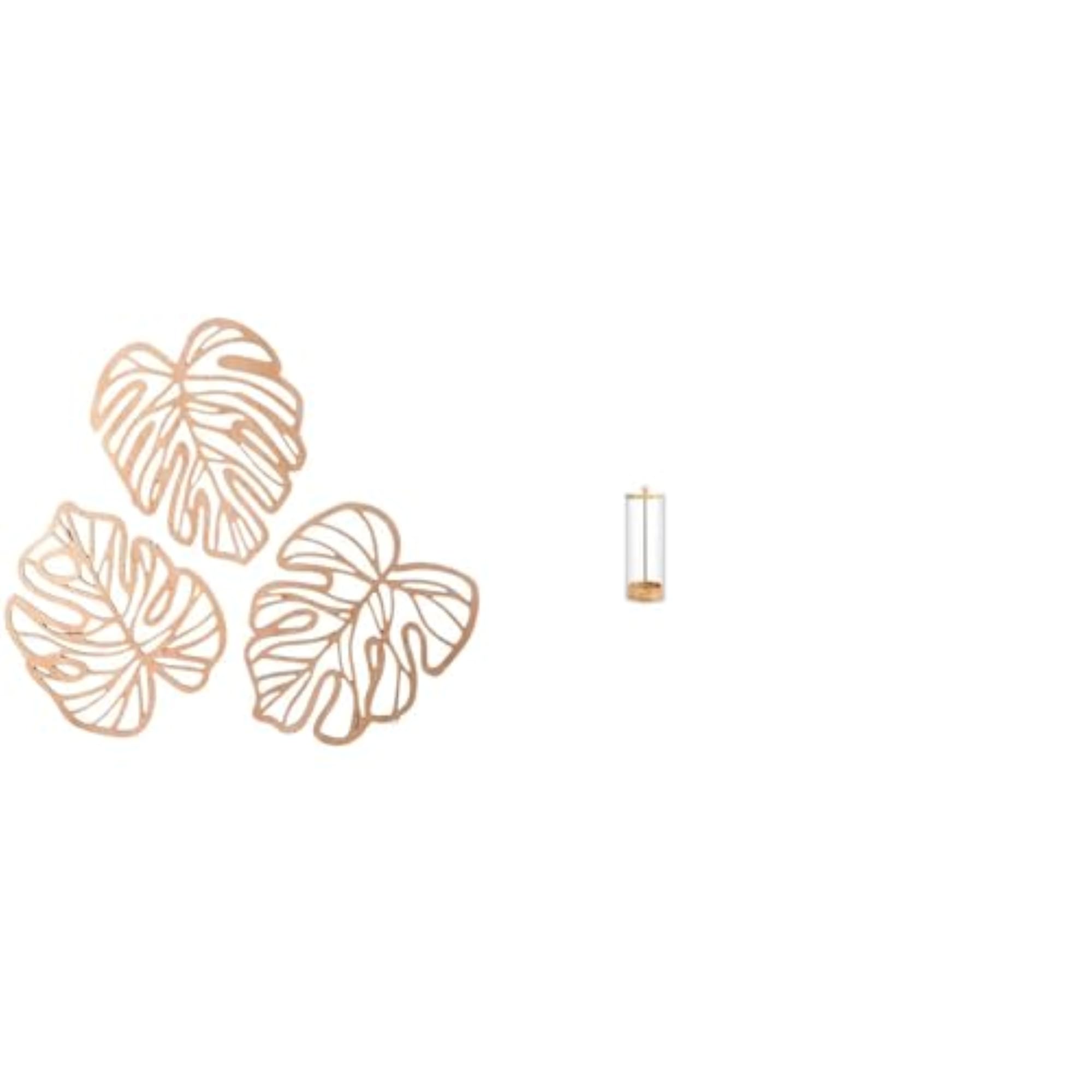 Tropical Palm Leaves Wood Wall Decor Organizer