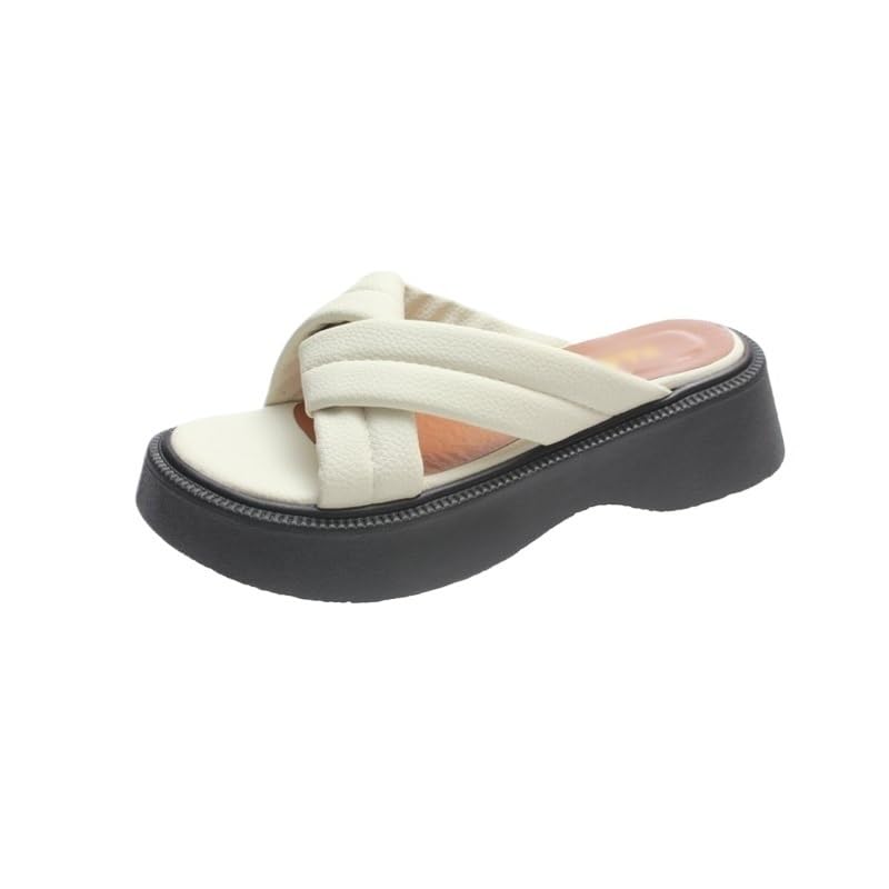 HBJWOV Thick Soled Slippers for Women Wearing Fish Mouth Sandals for Foreign Trade Sandals for Women