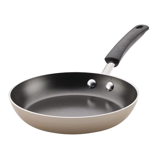 Easy Clean 8 Inch Nonstick Frying Pan/Skillet, Dishwasher Safe, Champagne