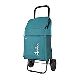 JATA HCAR2503 - Carro de la Compra 2 Ruedas. De 40L con Bolsa Refrigerante para Congelados. Carga hasta 30 kg. Bolsillos Laterales y Trasero. Chasis de Acero. Ligero