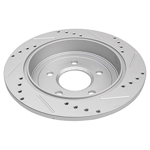 Image of TRQ Rear Wheel Hub Ceramic Brake Pad Performance Rotor Kit Compatible with Buick Chevy