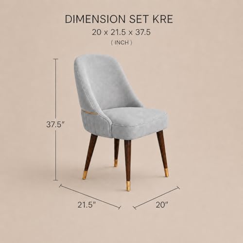 Image of WOODEN SPACE Majestic 4 Seater Wooden Dining Table Set | Urban Marble Top Dining Table with Chairs for Dining Room & Kitchen (Modern Grand Aura Light Grey) (54 x 36 x 30 inch)