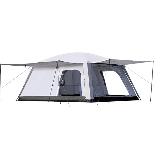 Castle Unicorn 8-10 Person Camping Tent, Large Family Cabin Tents...