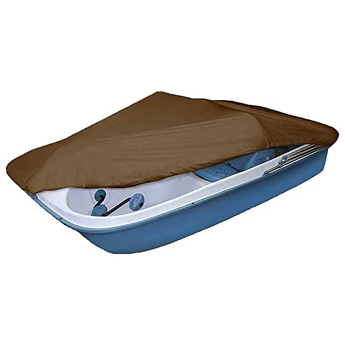 RIYIFER Funda para Bote De Pedales,420d Anti De Servicio Pesado UV Lluvia Y Cubierta con Cubierta Protectora Cubierta De Barco CláSico FáCil De Almacenar,Marrón,286 * 122cm Cover