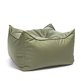 Tissu : pouf entièrement fabriqué en 100 % polyester certifié Oeko Tex 100 de haute qualité, répond aux exigences de la directive UE REACH résistant à l'abrasion, à la déchirure et aux plis, tissu anti-taches.