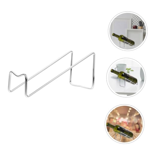 Soporte para botellas de vino de hierro 2 piezas para mesa miniatura 7