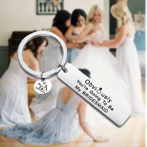 FEELMEM Thank You for Helping Me Tie The Knot Bridesmaid Gift Love Knot Bangle Bracelet Bachelorette Wedding Shower Party Favors for Bridesmaids (Bridemaid Keychain) - Image 6