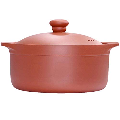 Pentole casseruole in Terracotta casseruole con coperchi - Buone Prestazioni di conservazione del Calore, Impugnatura Antiscivolo, Alta