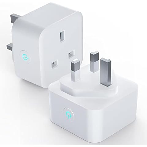 Smart Plug, Alexa Plug 2 Packs, Smart Plug with Alexa and Google Home, WiFi Plug with Remote&Voice Control, Timer Plug, 13A Cover