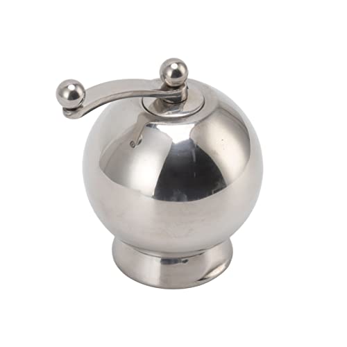 Molinillo de Especias de Manivela Manual, Superficie de Pulido Anticorrosión Fácil de Limpiar Molinillo de Sal y Pimienta de Acero Inoxidable 304 para Cocinas Caseras (L) Cover