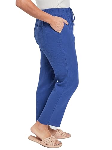 Royalty For Me Womens Women's Double Gauze Relaxed Fit Cropped Pant with Frayed Hem Deal2