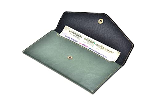 Image of YOUR GIFT STUDIO : Classy Minimal Clutch + Men's Wallet | Couple Gifts (Green)