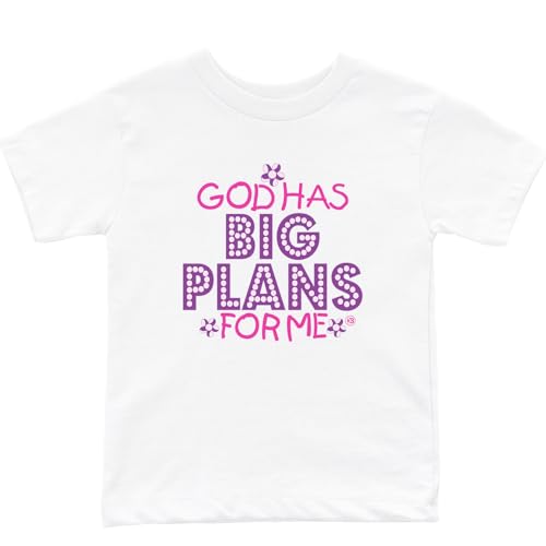 God Has Plans for Me Girls Christian T-Shirt, 100% Cotton, Short Sleeve