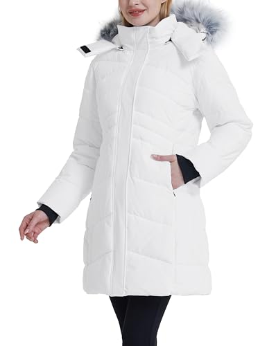 ZSHOW Women's Winter Coat Waterproof Warm Puffer Jacket Long Parka with Faux Detachable Hood2