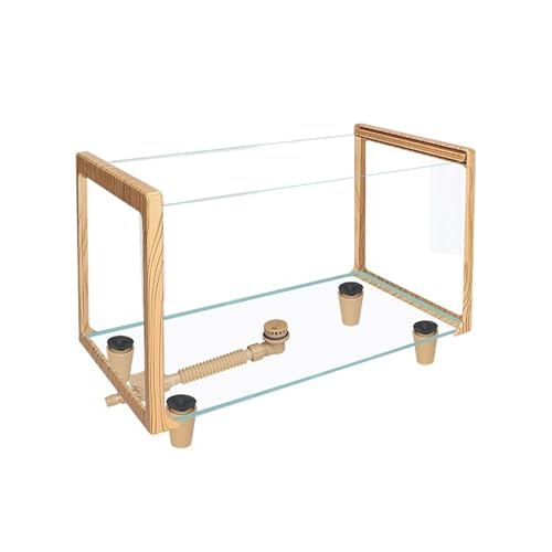 Aquarium tortue verre ultra white bocal poisson premium à cadre bois
