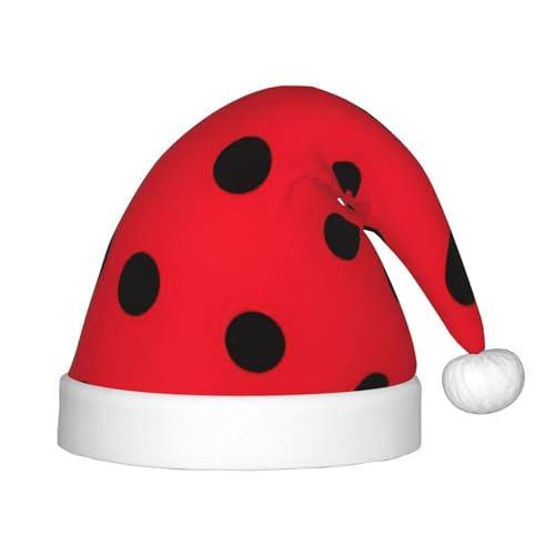 RRhgipp Paquete de sombreros de Navidad con diseño de lunares de Papá Noel para niños, accesorios de Navidad
