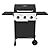 Megamaster 3-Burner Propane Gas Grill with 2 Foldable Side Tables, 30000 BTUs, Perfect for Camping, Outdoor Cooking, Patio and Garden Barbecue Grill, Silver and Black, 720-0988EA…