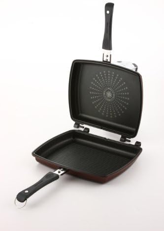 12" Diamond Fry Pan - Double Sided Pressure Twin Pan by Chefline Collection