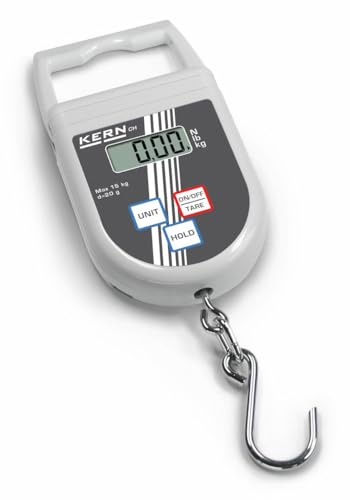 KERN Hängewaage CH 15K20 – Digitale Handwaage bis 15 kg, Ablesbarkeit 20 g, LCD-Display, Hold- & Peak-Hold-Funktion, Maßband & Edelstahlhaken, TÜV-geprüft, kompakte Kofferwaage KERN Hängewaage CH 15K20 – Digitale Handwaage bis 15 kg, Ablesbarkeit 20 g, LCD-Display, Hold- & Peak-Hold-Funktion, Maßband & Edelstahlhaken, TÜV-geprüft, kompakte Kofferwaage
